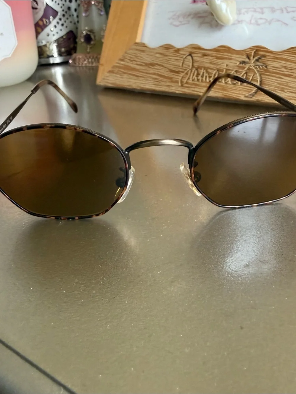 Calvin Klein Men's Brown Tortoiseshell Oval Sunglasses - Classic Style